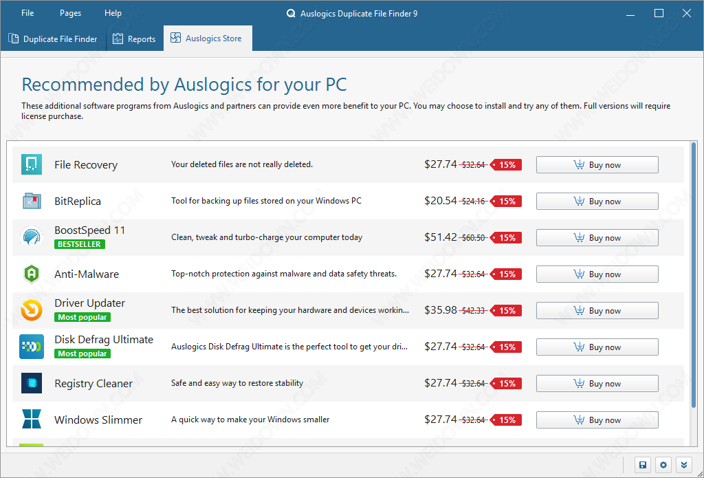 Auslogics Duplicate File Finder