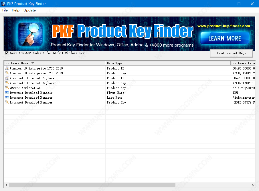 Product Key Finder下载 - Product Key Finder PKF 1.4.0 破解版