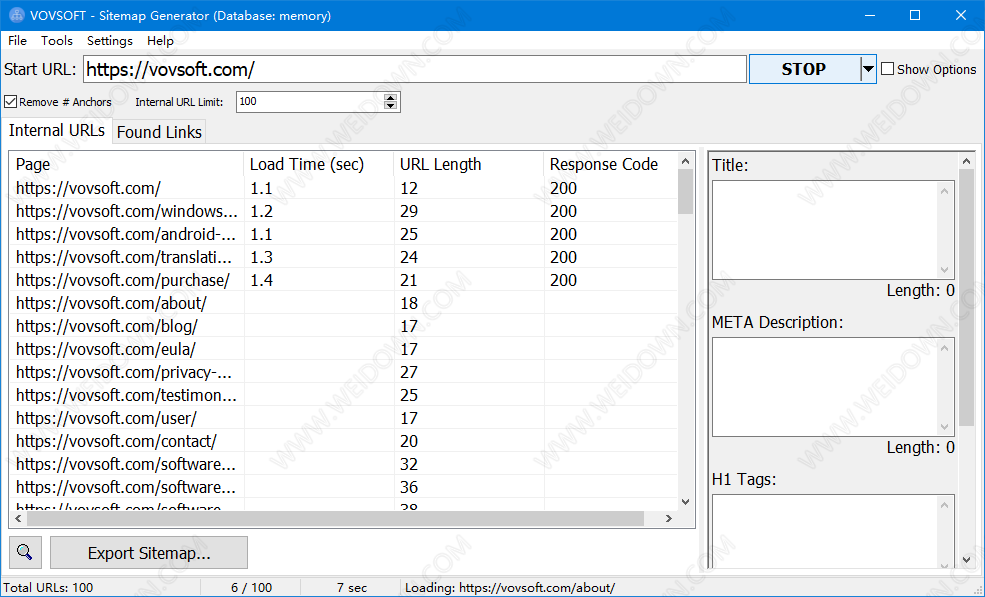 Vovsoft Sitemap Generator-1