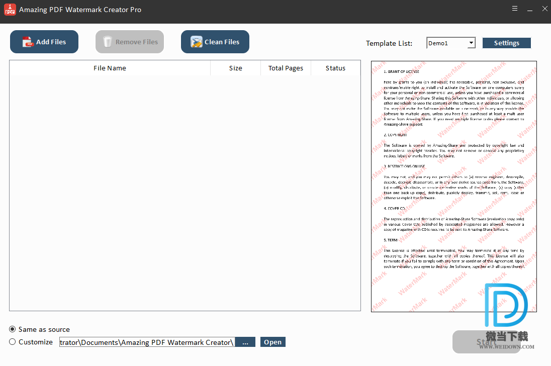 Amazing PDF Watermark Creator下载 - Amazing PDF Watermark Creator PDF水印添加工具 11.8.0.0 破解版