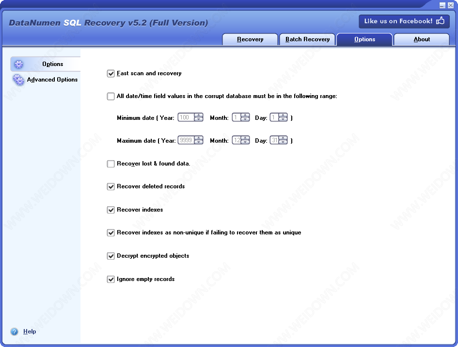 DataNumen SQL Recovery下载 - DataNumen SQL Recovery sql数据库恢复工具 5.2.0 破解版