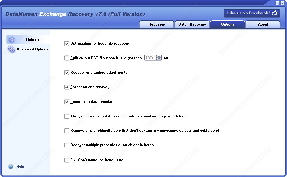 DataNumen Exchange Recovery下载 - DataNumen Exchange Recovery 7.8.0 破解版