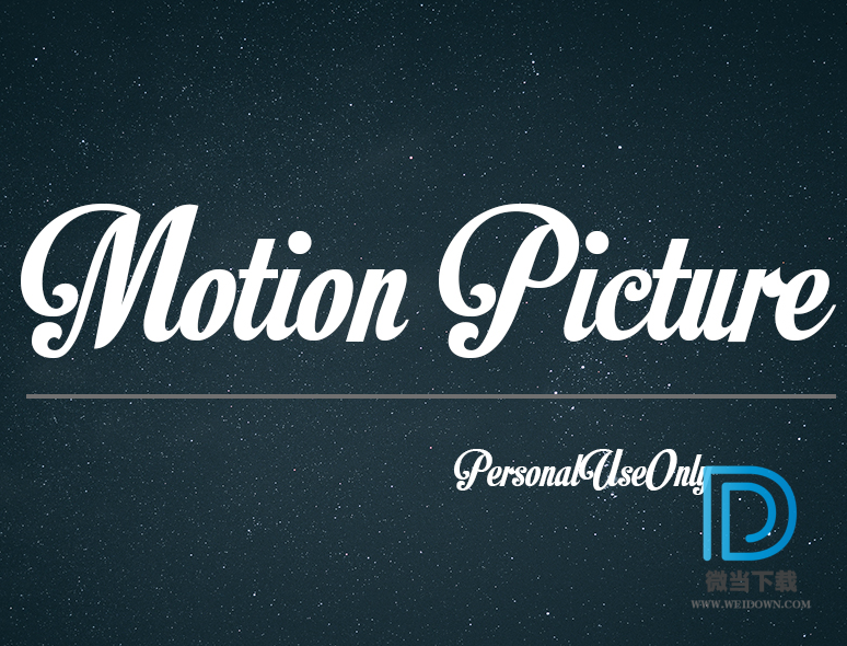 motionpicture字体下载 - motionpicture字体 免费下载