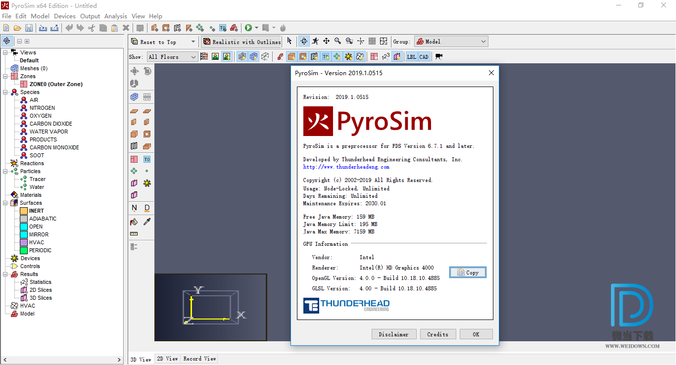 Thunderhead Engineering PyroSim下载 - Thunderhead Engineering PyroSim 消防模拟软件 2019.2.1002 破解版