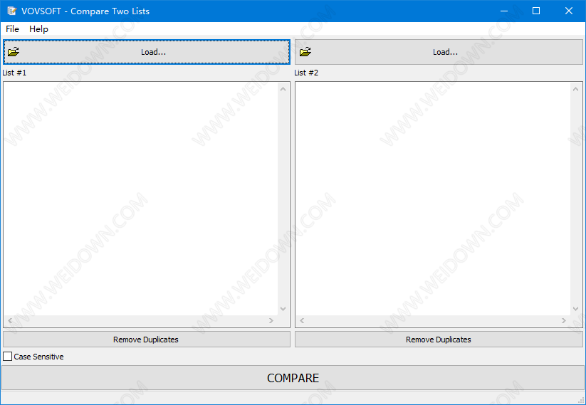 VovSoft Compare Two Lists-2