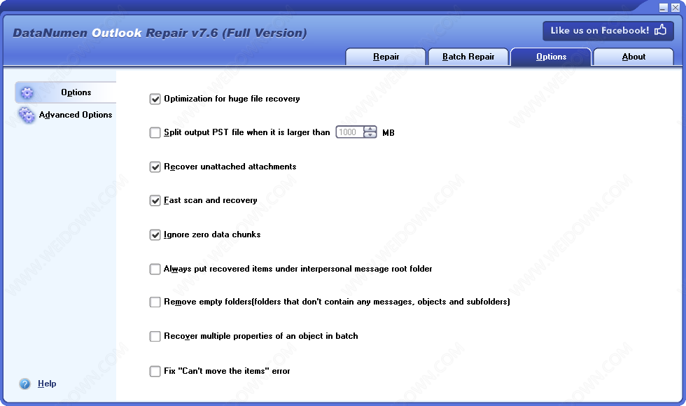 DataNumen Outlook Repair下载 - DataNumen Outlook Repair 7.8.0.0 破解版