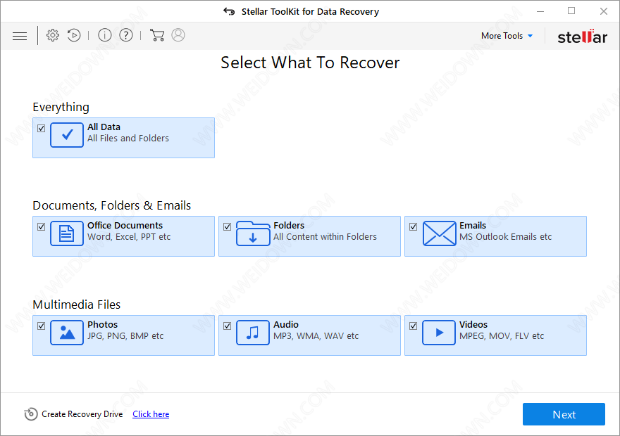 Stellar Data Recovery