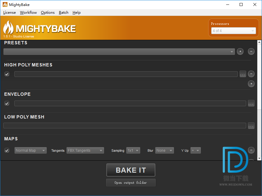MightyBake下载 - MightyBake 游戏贴图烘焙软件 1.5.1 破解版