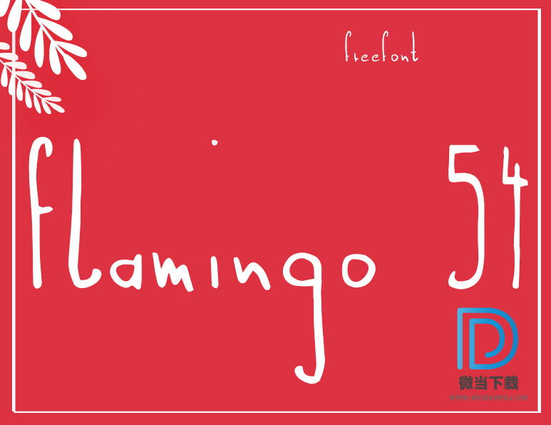 Flamingo 54字体下载 - Flamingo 54字体 免费下载