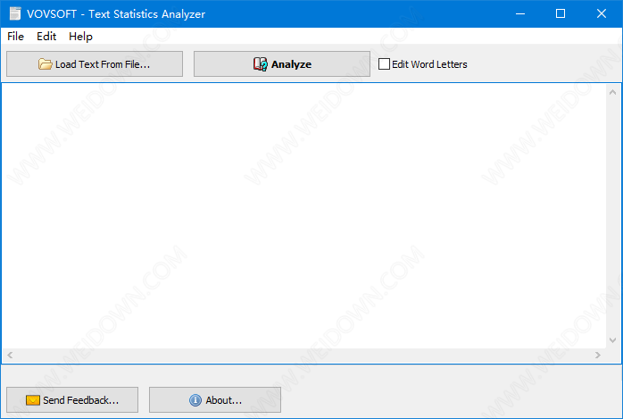 VovSoft Text Statistics Analyzer