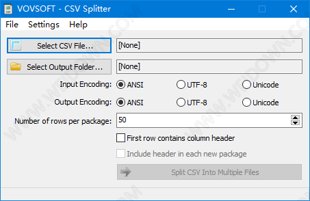 VovSoft CSV Splitter-1