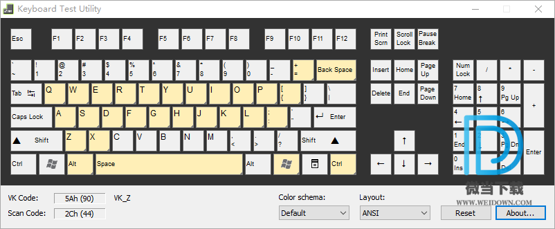 Keyboard Test Utility下载 - Keyboard Test Utility 键盘按键测试软件 1.3.1.0 绿色版