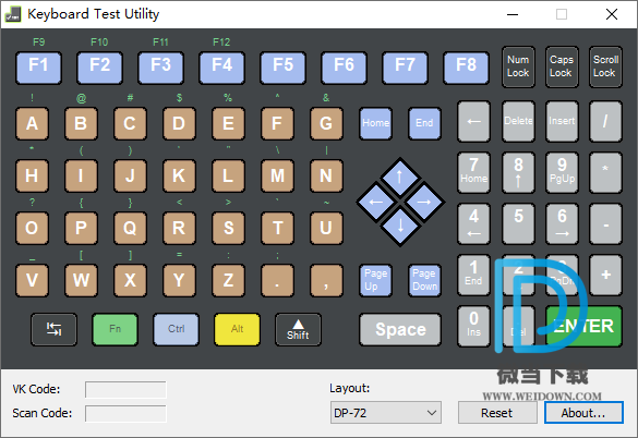 Keyboard Test Utility下载 - Keyboard Test Utility 键盘按键测试软件 1.3.1.0 绿色版